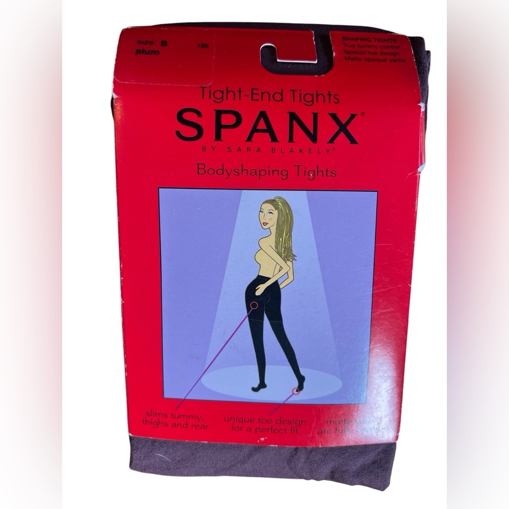 Spanx Tight-End Tights Body Shaping Tights Size B : Plum - New (Opened Box)